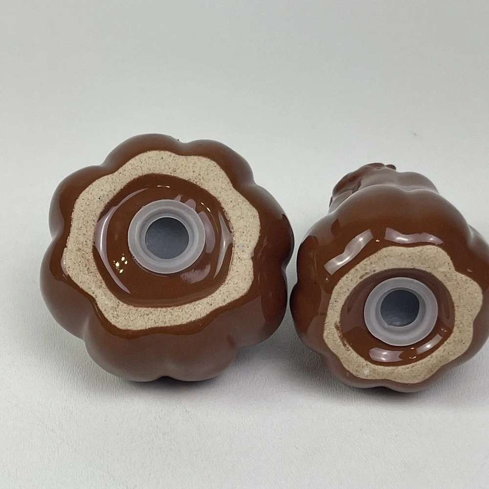 Pumpkin Squash Salt Pepper Shakers Orange Autumn Fall Halloween Thanksgiving